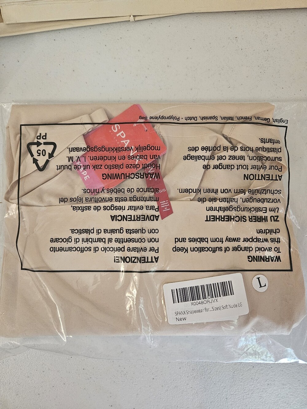Spanx Shapewear Soft Nude Large - Picture 3 of 5